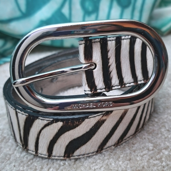 MICHAEL Michael Kors Accessories - 🏁 Michael Kors Zebra Print Dyed Cow Hair Belt - Size L